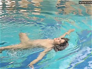 super-fucking-hot tattooed Czech wonderful in the pool