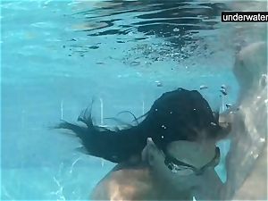 submerged underwater with a spunk-pump inwards her